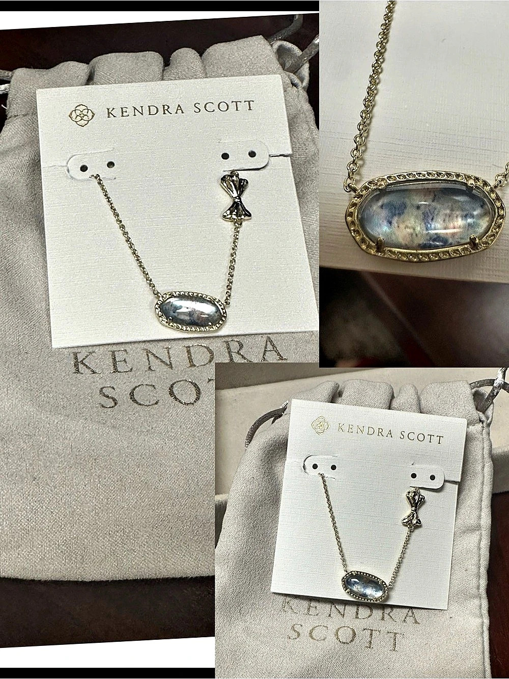 Kendra Scott Elisa Bow Short Pendant Necklace NWT